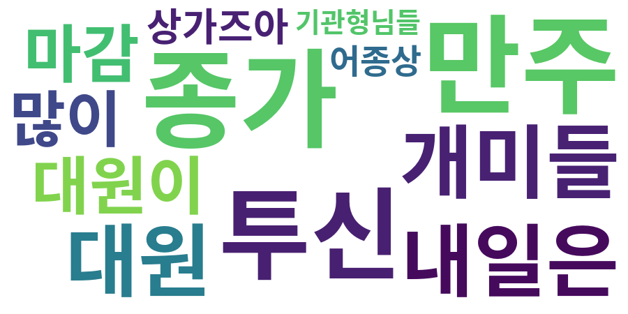 종토방 워드클라우드