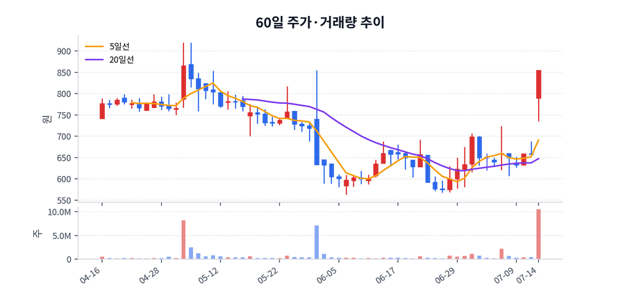 60일 주가·거래량