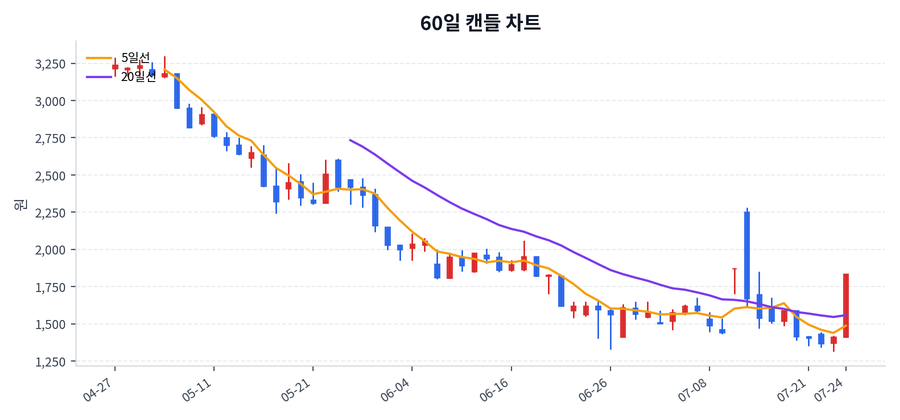 신테카바이오 Price Chart