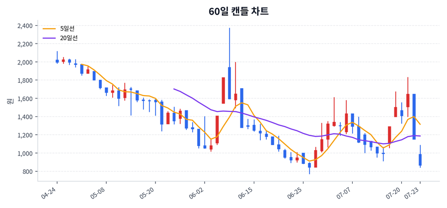 핀텔 Price Chart
