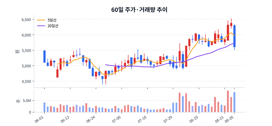 60일 주가·거래량