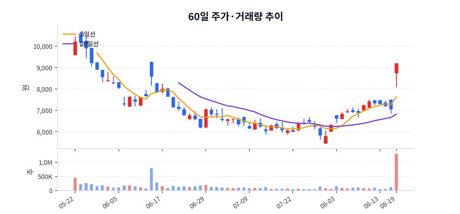 60일 주가·거래량