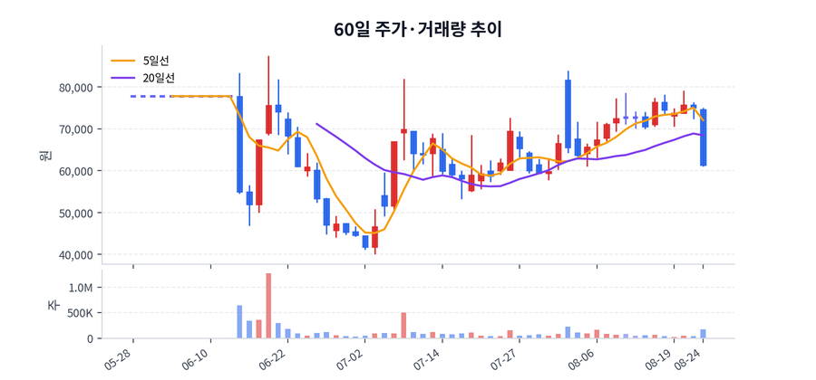 60일 주가·거래량