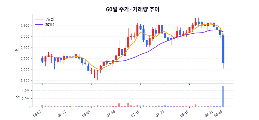 60일 주가·거래량