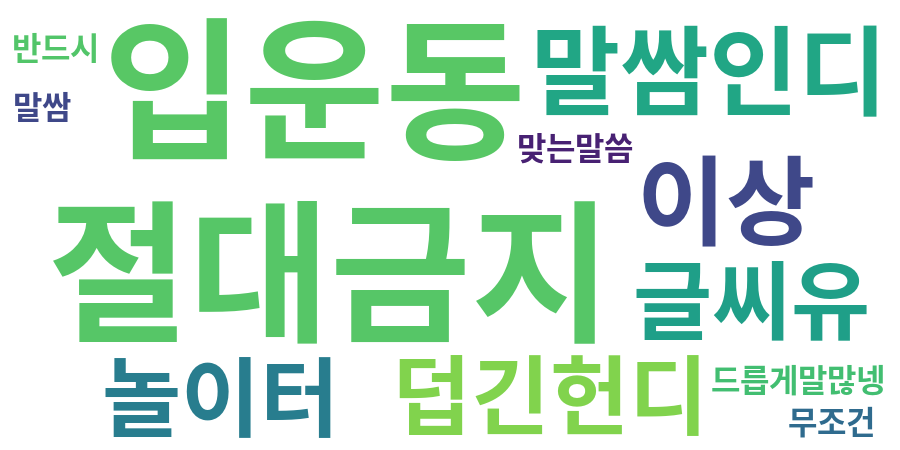 종토방 워드클라우드