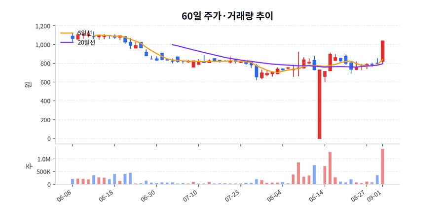 60일 주가·거래량