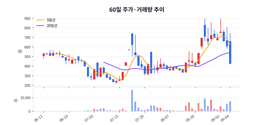 60일 주가·거래량