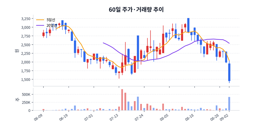 60일 주가·거래량