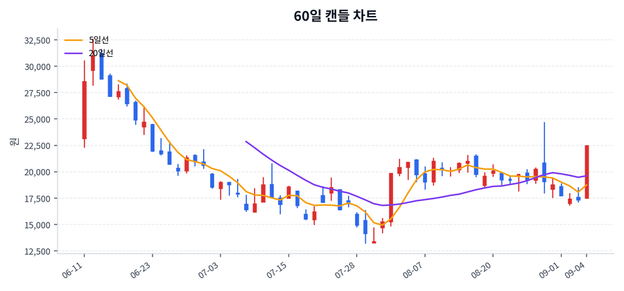 원익홀딩스 Price Chart
