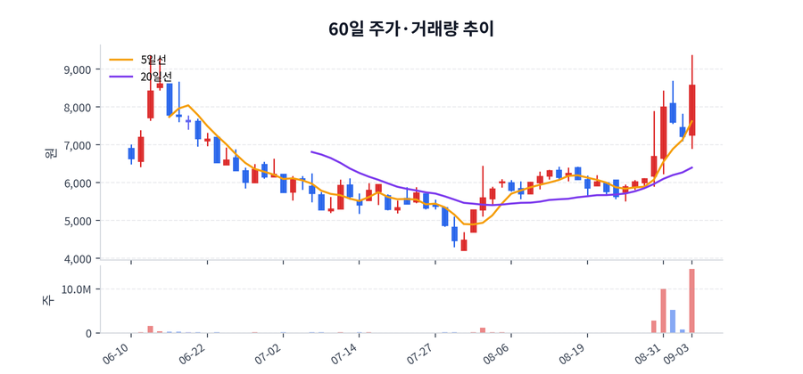 60일 주가·거래량