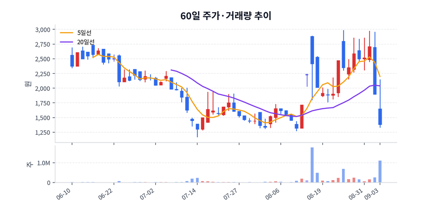 60일 주가·거래량