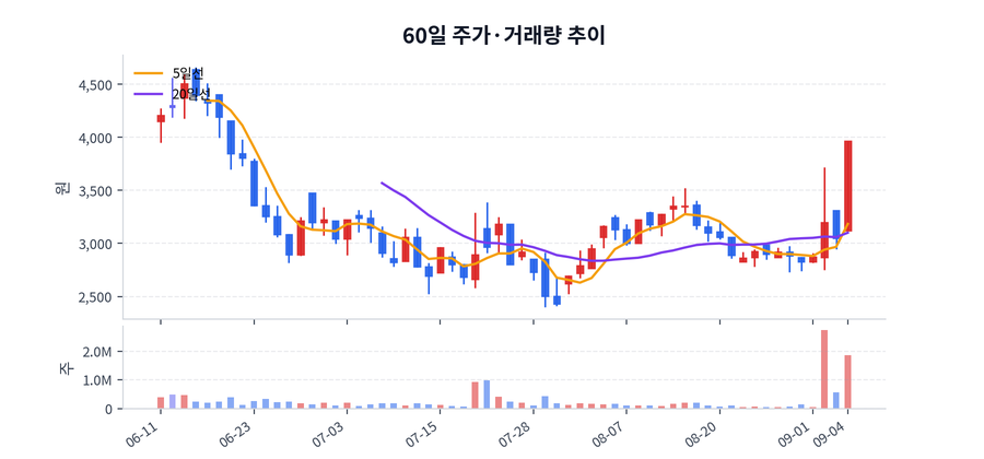 60일 주가·거래량