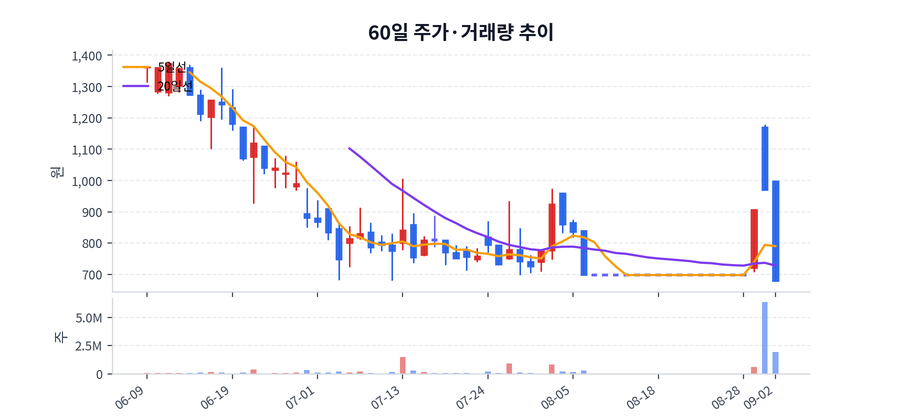 60일 주가·거래량