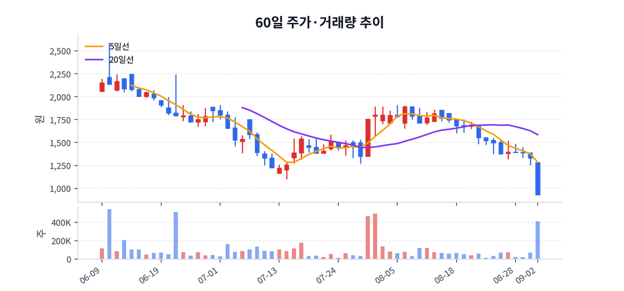 60일 주가·거래량