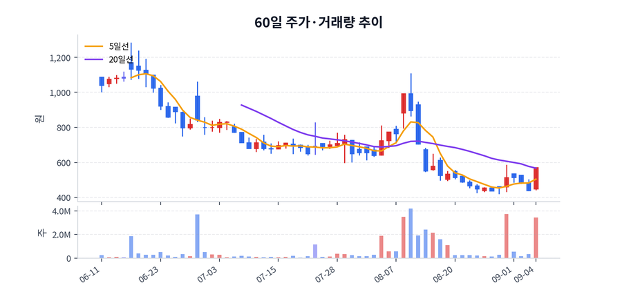 60일 주가·거래량